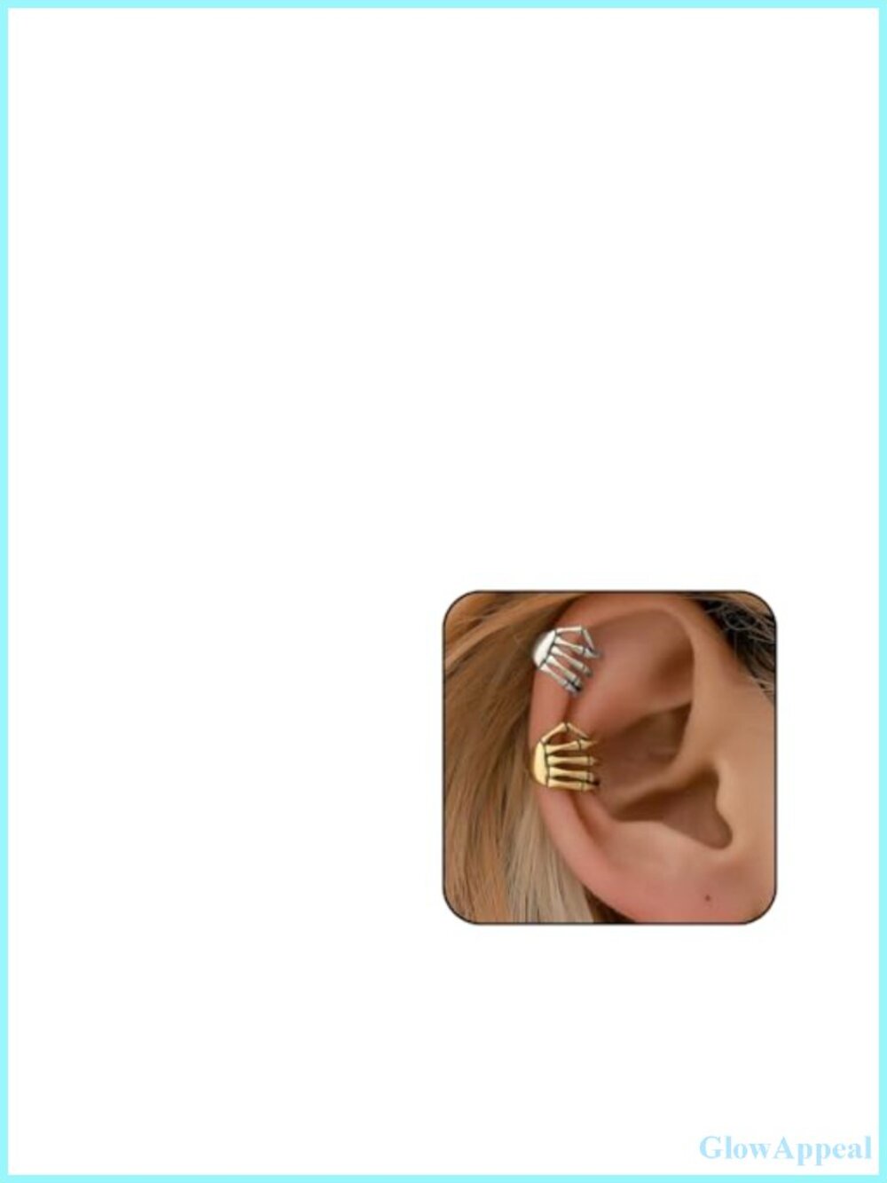 Halloween Skeleton Hand Ear Cuffs & Clip on Earrings Costume Jewelry
